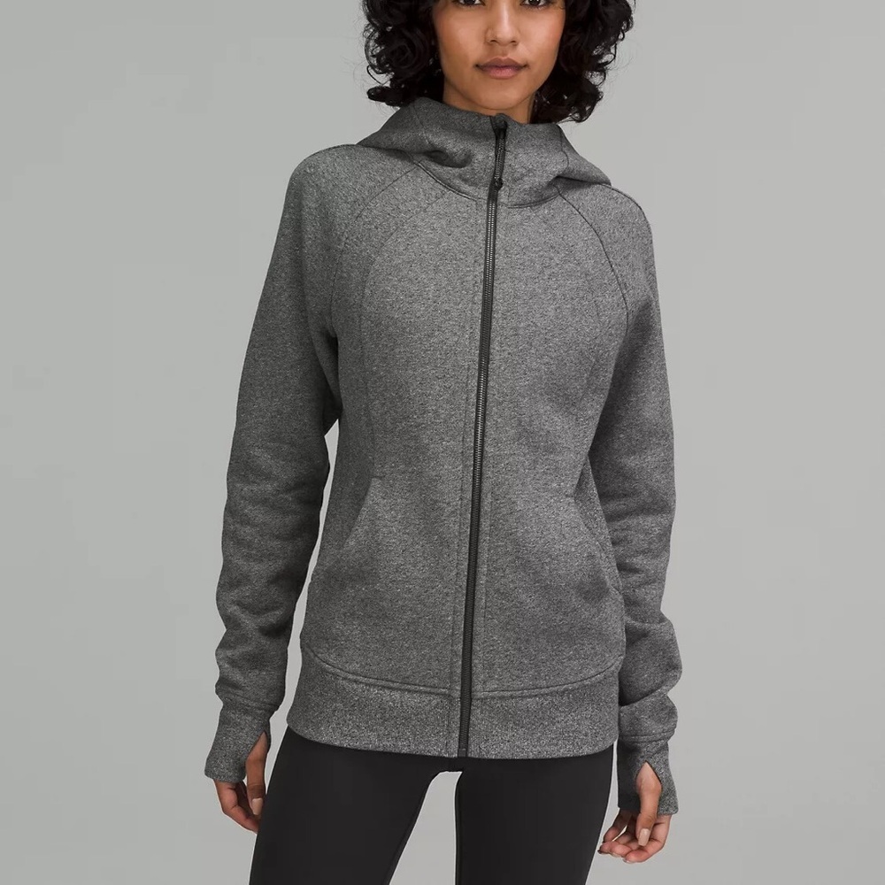 Lululemon full zip scuba hoodie heathered grey - Picture 3 of 12